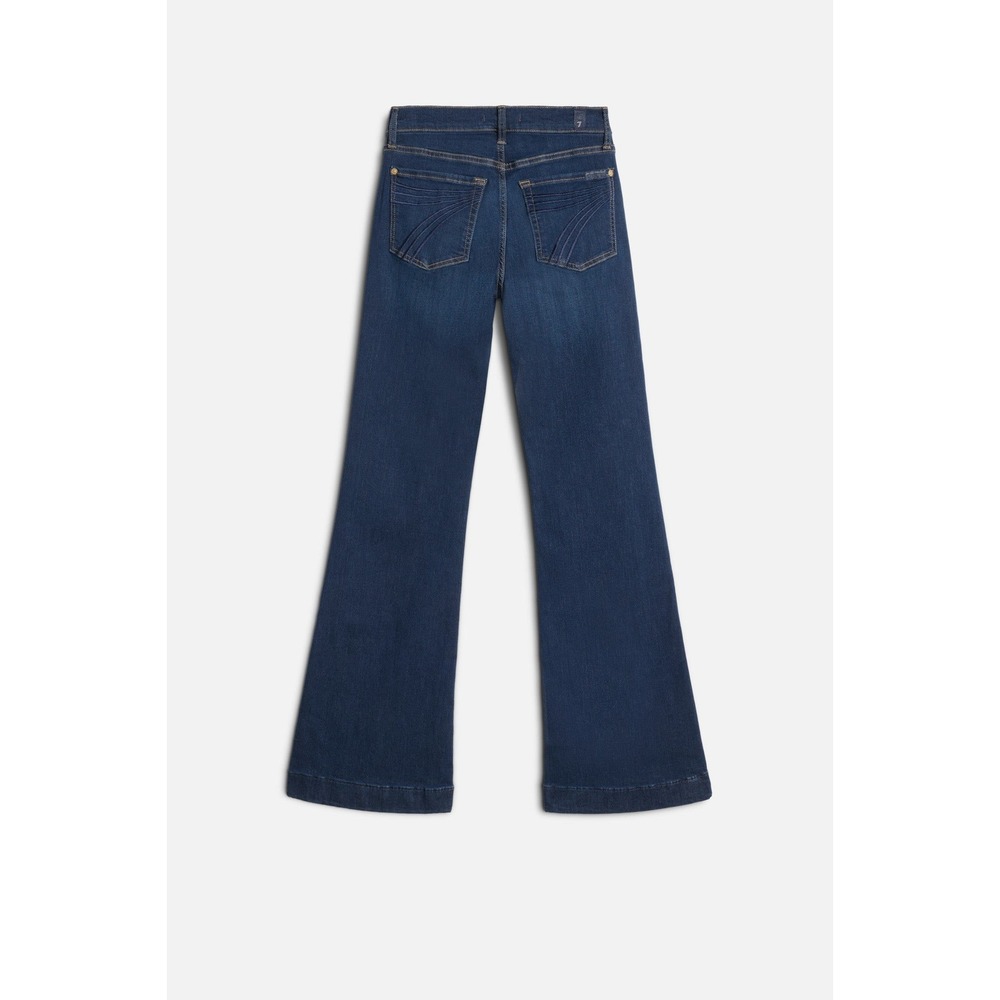 7 For All Mankind Dojo Flare Jeans Tried and True Stretch Denim Wide Leg